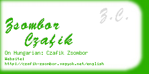 zsombor czafik business card